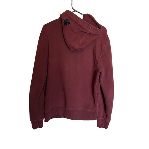 Roots Hoodie Womens Size Small Canada Full Zip Maroon Sweatshirt Front Pocket - Picture 3 of 9